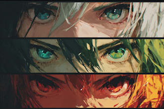 design eye catchy anime banners