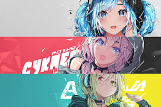 design awesome vtuber and streamer banner