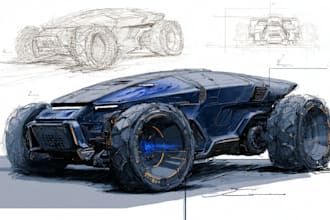 do a car graphic design industrial car design