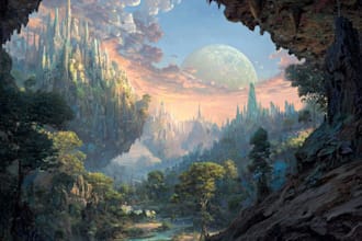 illustrate cityscape, architecture, landscape for you