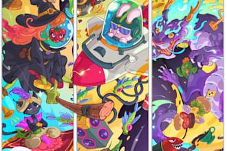draw fantasy children book illustration for kids