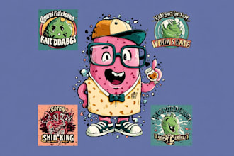 design a cute retro vintage logo or mascot illustration