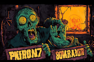 make an cool horror art for your chracter design