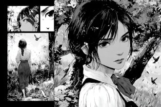 draw custom comic pages, manga or webtoons for you