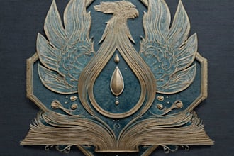 design an unique fantasy book novel series logo