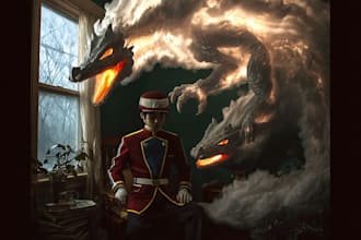create an amazing superhero or fantasy comic illustration