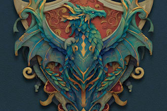 design a unique and detailed fantasy logo