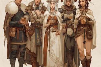 make fabu dnd party portrait for you