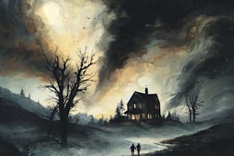 design a professional mystery or horror book cover