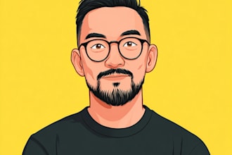 paint amazing vector cartoon portrait