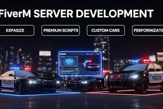 create custom fivem server with scripts, cars and full setup