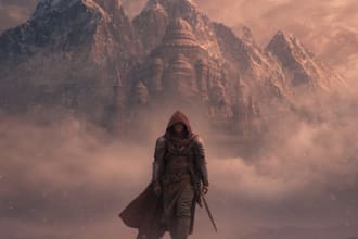 design a premium dark fantasy or gothic romance book cover