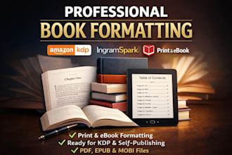 do professional book formatting for self publishing