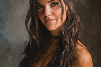 make gorgeous oil painting into digital oil painting
