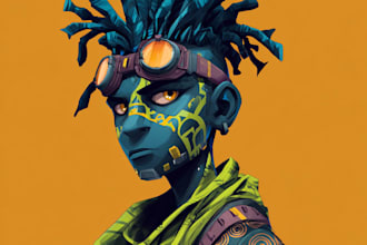 sci fi character illustration or sci fi character