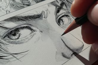 draw a unique comic book page or manga page