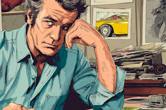 create authentic retro comic illustration