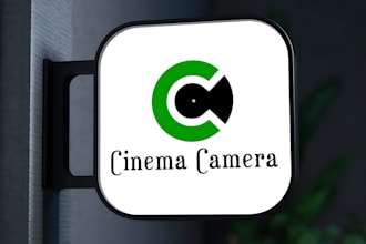 design a creative ultra modern camera logo with brand