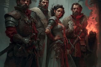do a dnd character or dnd party art