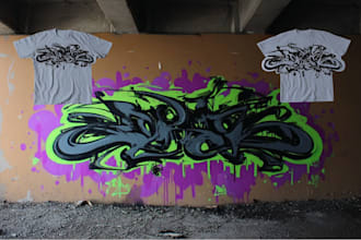 create a graffiti handstyle tag design for your business