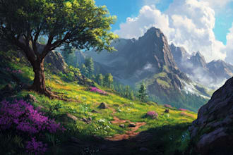 create a fantasy landscape