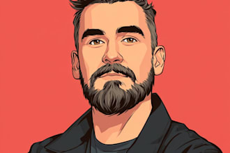 draw fantastic semi realistic cartoon portrait