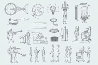 draw professional medical concept sketches