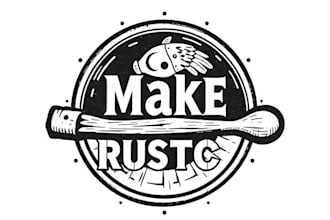 make rustic, linocut, scratchboard retro vector logo