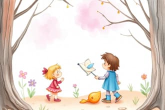 create a watercolor illustration for your bedtime storybook