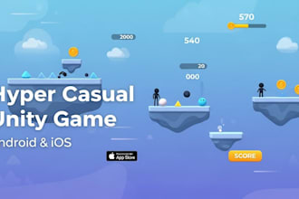 develop hyper casual unity mobile game for android and IOS with admob