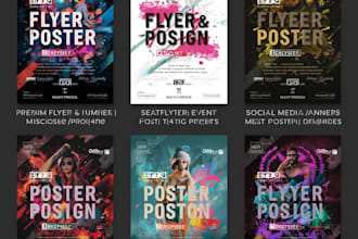 creative flyer and  poster design for marketing and promotions