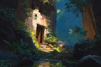 create stylized environment concept art, fantasy background