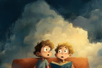 illustrate children story book illustration, kids story