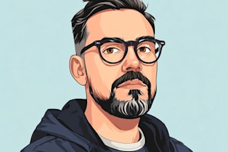 draw cartoon vector portrait