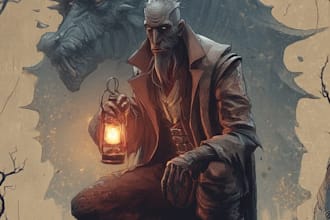 design your fantasy horror monster or villain character