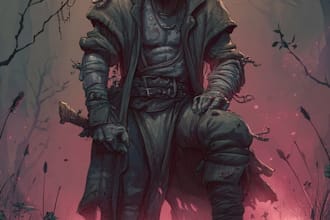 make a professional fantasy horror character artwork