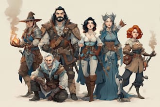 illustrate custom dnd characters for your adventures