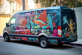 design van wrap, car wrap, vending machine wrap