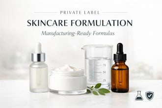 develop private label skincare formulations ready for manufacturing
