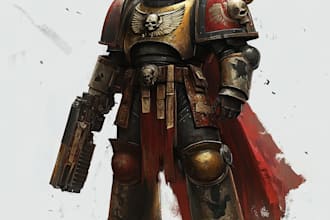 draw you as your favorite space marine chapter 40k warhammer