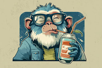 design vintage, mascot, logo, illustration for you