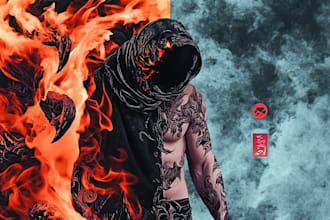 create horror illustration for book covers, posters, and packaging