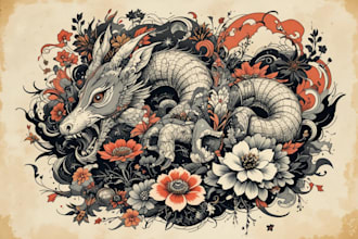 create design japanese art style