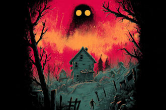 do amazing retro horror cartoon illustration for your tshirt