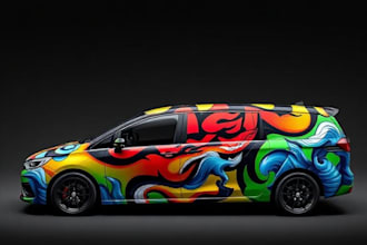 creative custom car wrap, van wrap, truck wrap, trailer wrap