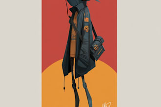 sci fi character illustration or sci fi character