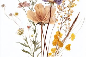 create flat landscape illustration of nature