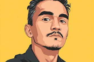 create cartoon portrait vector portrait from