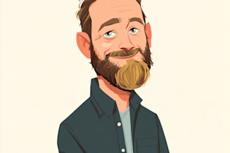 draw amazing vector cartoon portrait