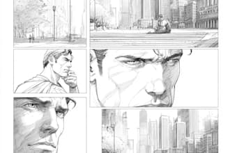 draw epic superhero comic pages cinematic comic scenes